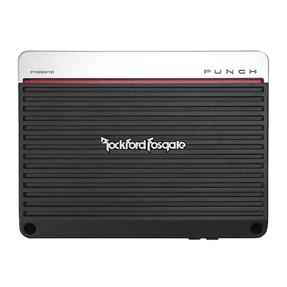 Rockford Fosgate PUNCH P1000X1D Manual De Instalación Y Operación
