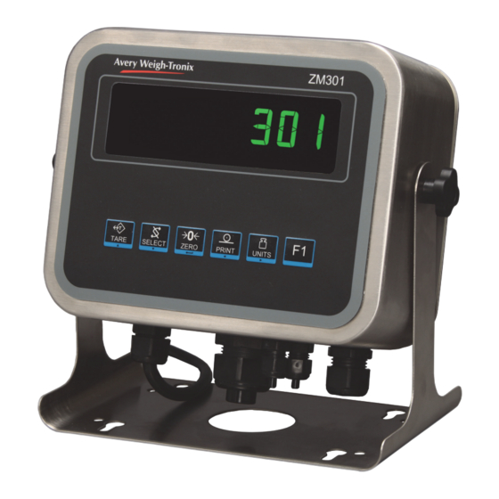 Avery Weigh-Tronix ZM301 Instrucciones Del Usuario