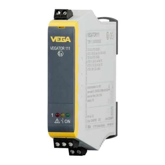 Vega VEGATOR 111 Manual De Instalación