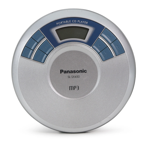 Panasonic SL-SX450 Instrucciones De Funcionamiento