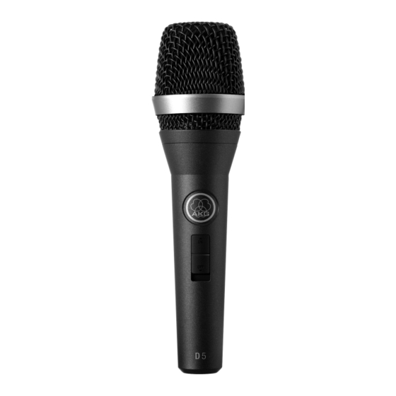 AKG D5 Instrucciones De Uso