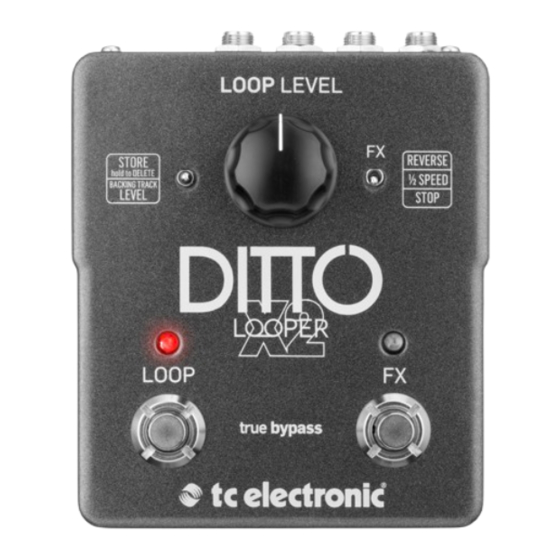 TC Electronic Ditto X2 Looper Manual De Instrucciones