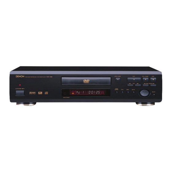 Denon DVD-1000 Instrucciones De Operación