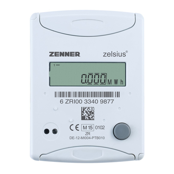 Zenner zelsius C5-CMF Manual De Instalacion Y Uso