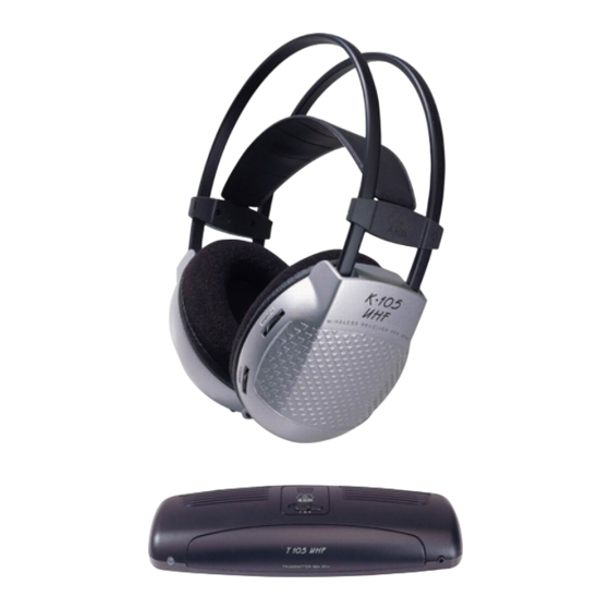 AKG K 105 UHF Modo De Empleo