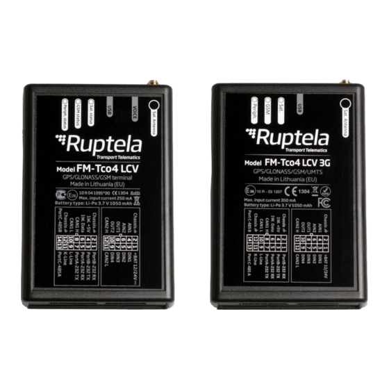RUPTELA FM-Tco4 LCV Manual De Usuario