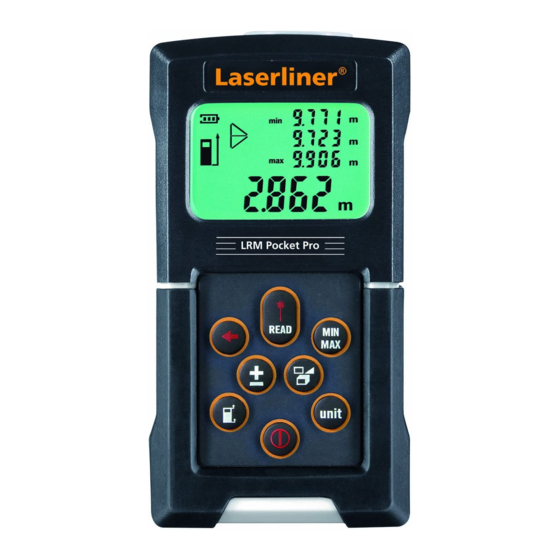 LaserLiner LaserRangeMaster Pocket Pro Manuales