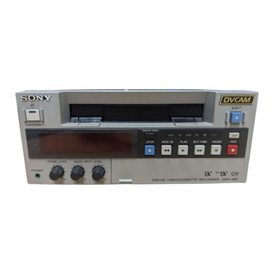 Sony DSR-40P Instrucciones De Uso