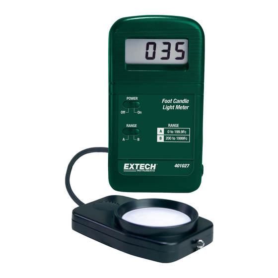 Extech Instruments 401027 Manual Del Usuario