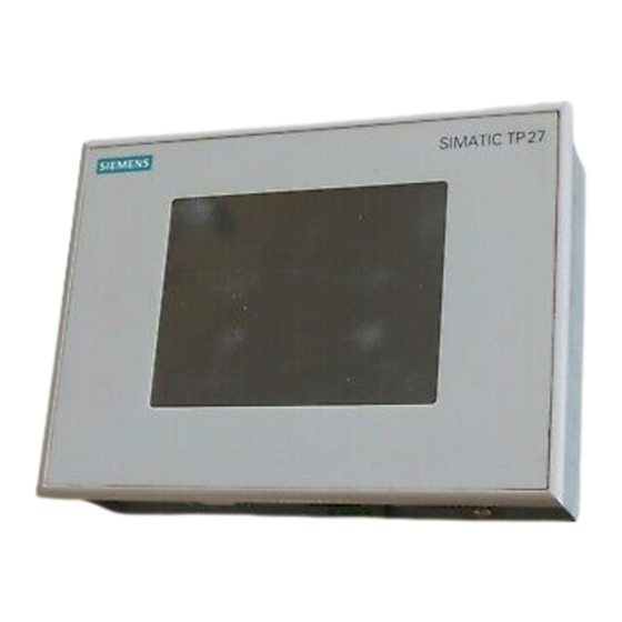 Siemens SIMATIC HMI TP27 Manuales