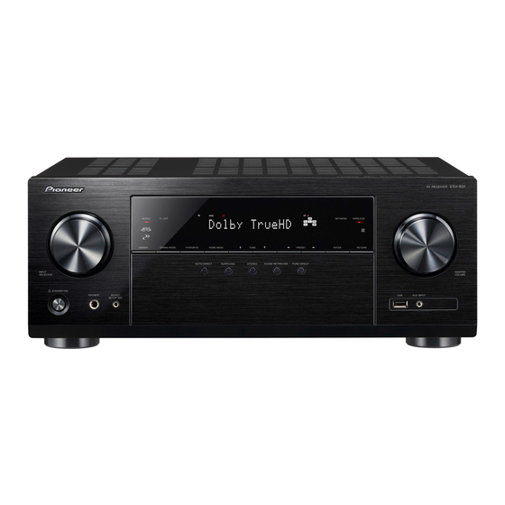 Pioneer VSX-831 Manual Del Usuario