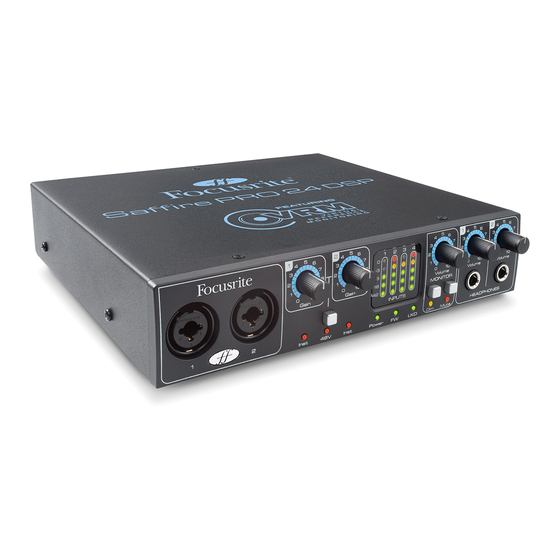 Focusrite Saffire Pro 24 DSP Manual Del Usuario