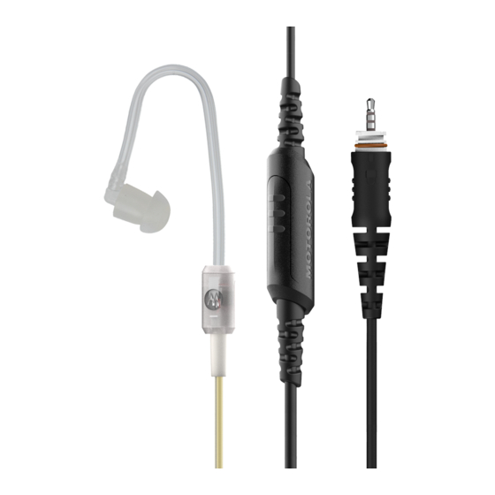 Motorola Solutions 1-Wire Enhanced Clear Tube Earpiece Manual De Instrucciones