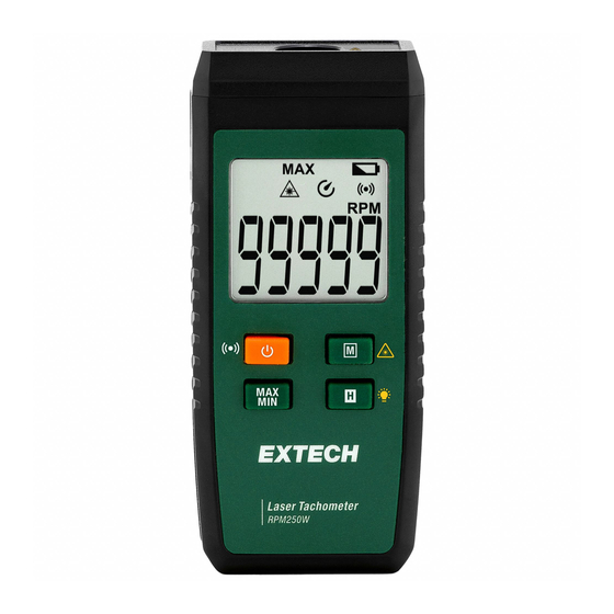 Extech RPM250W Inicio Rápido