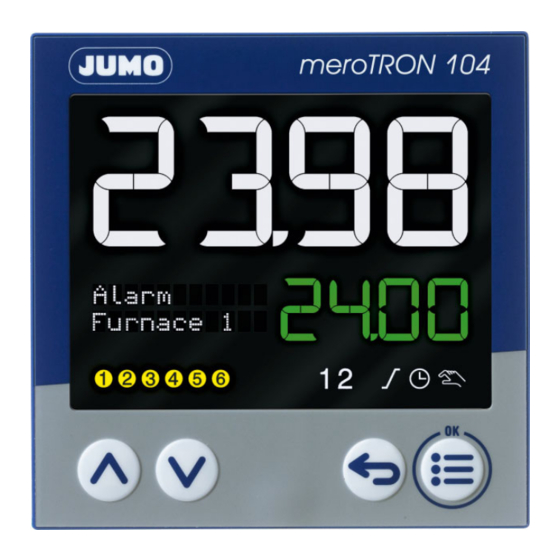 JUMO meroTRON 104 Manual Del Usuario