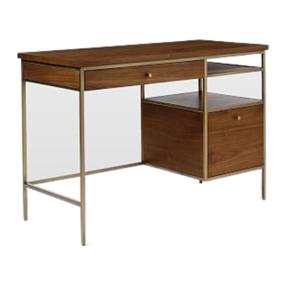 West Elm Nook Desk Instrucciones De Ensamblaje