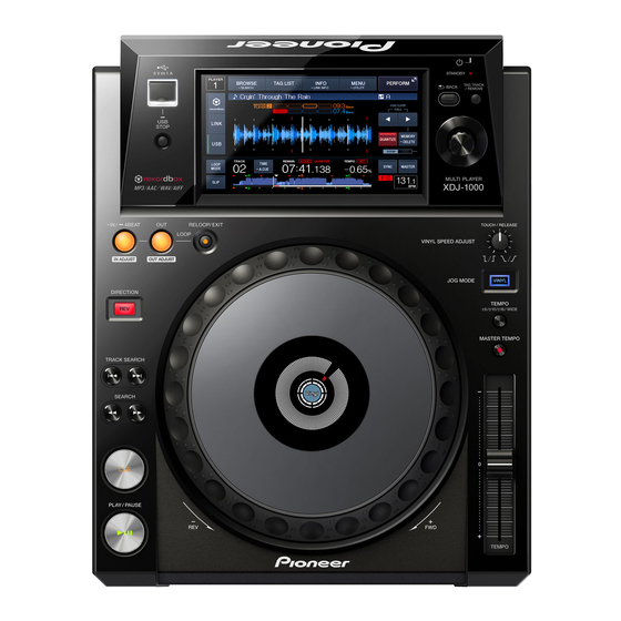 PIONEER DJ XDJ-1000 Manual De Instrucciones
