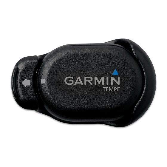 Garmin tempe Manual Del Usuario