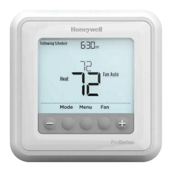 Honeywell T6 Pro Manual De Instrucciones
