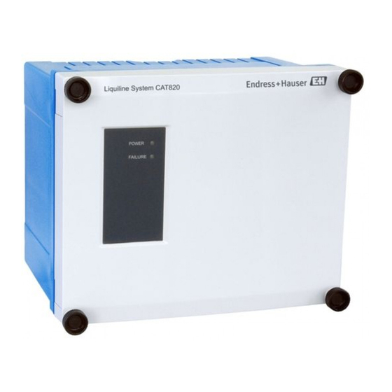 Endress+Hauser Liquiline System CAT820 Manual De Instrucciones