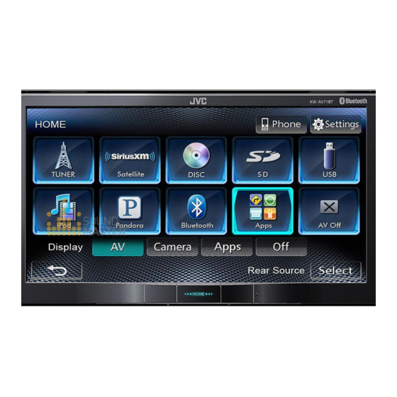 JVC KW-AV71BT Manual De Instrucciones