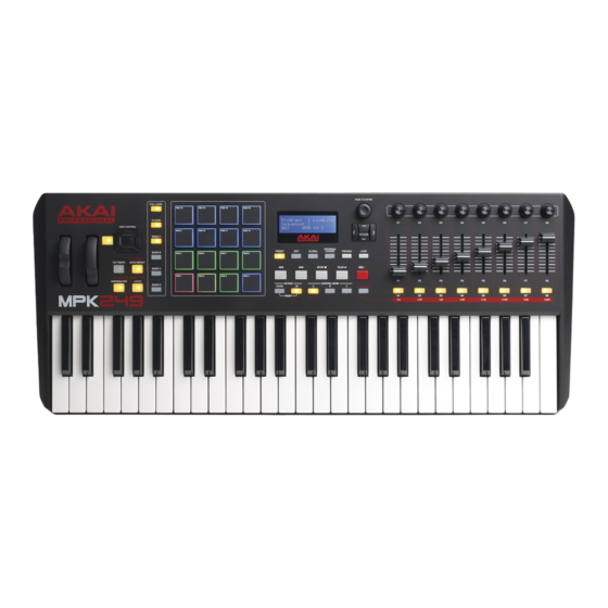 Akai Professional MPK249 Guia De Inicio Rapido