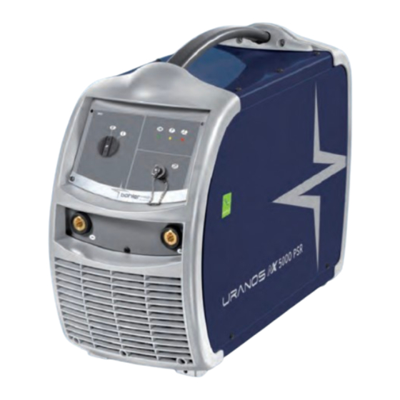 voestalpine bohler welding URANOS NX 4000 PSR Manual De Instrucciones