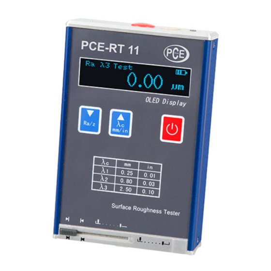 PCE Instruments PCE-RT 11 Manual De Instrucciones