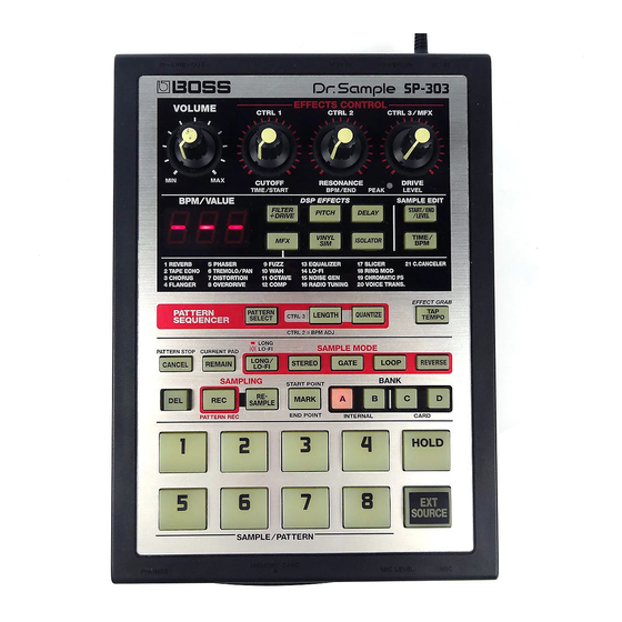 Boss Dr.Sample SP-303 Manuales