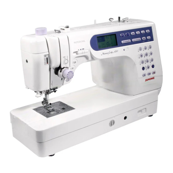 Janome Professional Memory Craft 6500 Manuales