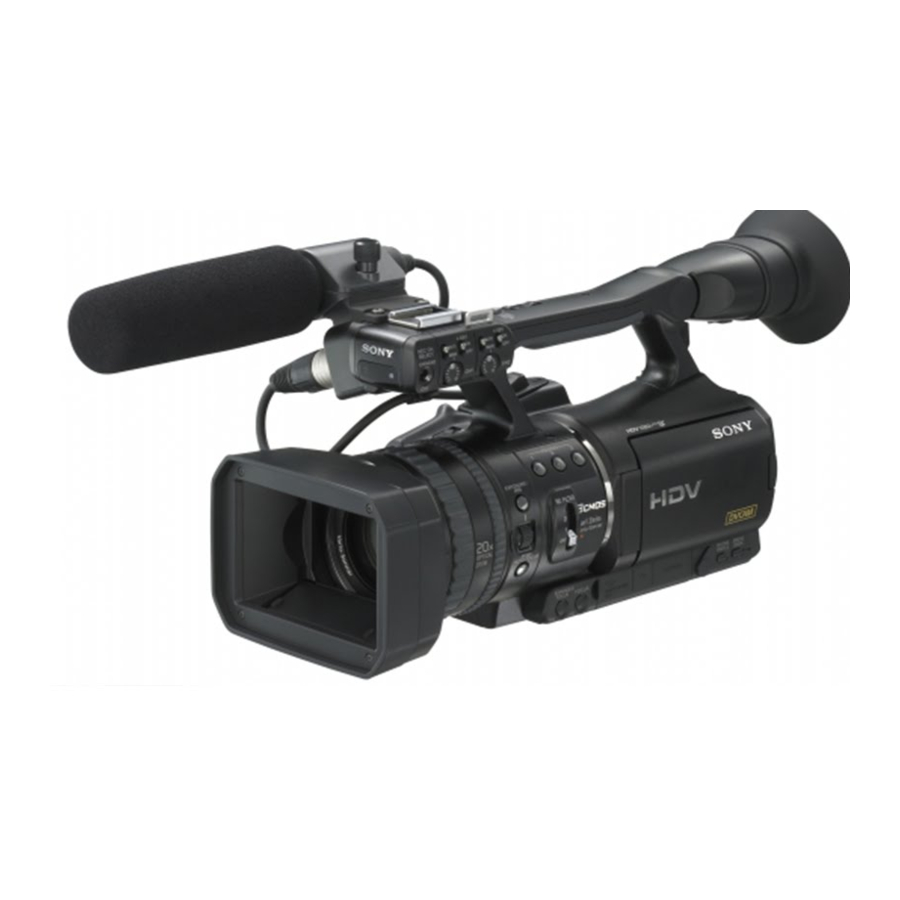 Sony HVR-V1E Manual De Instrucciones