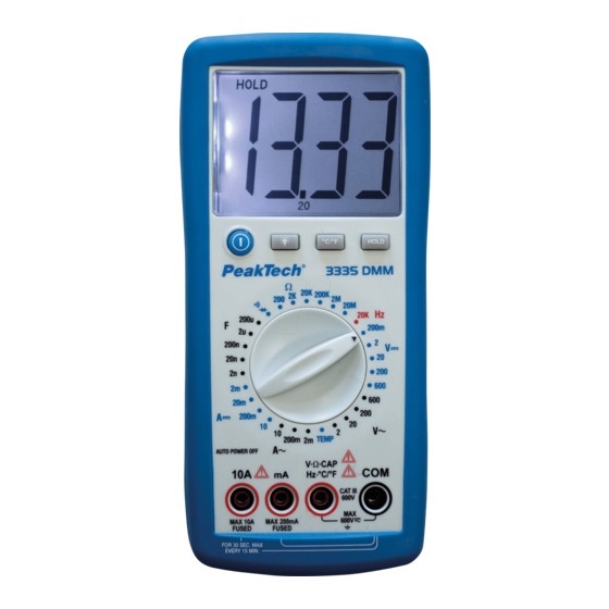 PeakTech 3335 Manual De Instrucciones