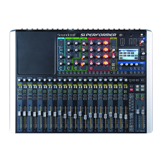 SoundCraft Si PERFORMER Manual De Arranque Rápido