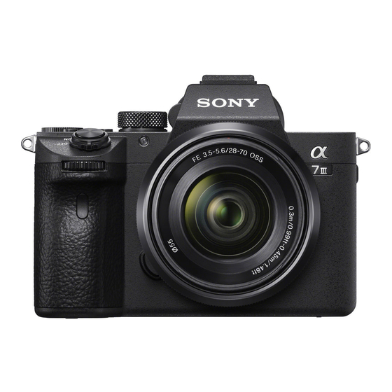 Sony ILCE-7RM3 Manuales