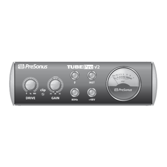 PRESONUS TubePre V2 Manual De Usuario