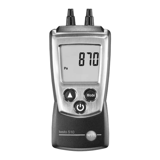 testo 510 Manual De Instrucciones