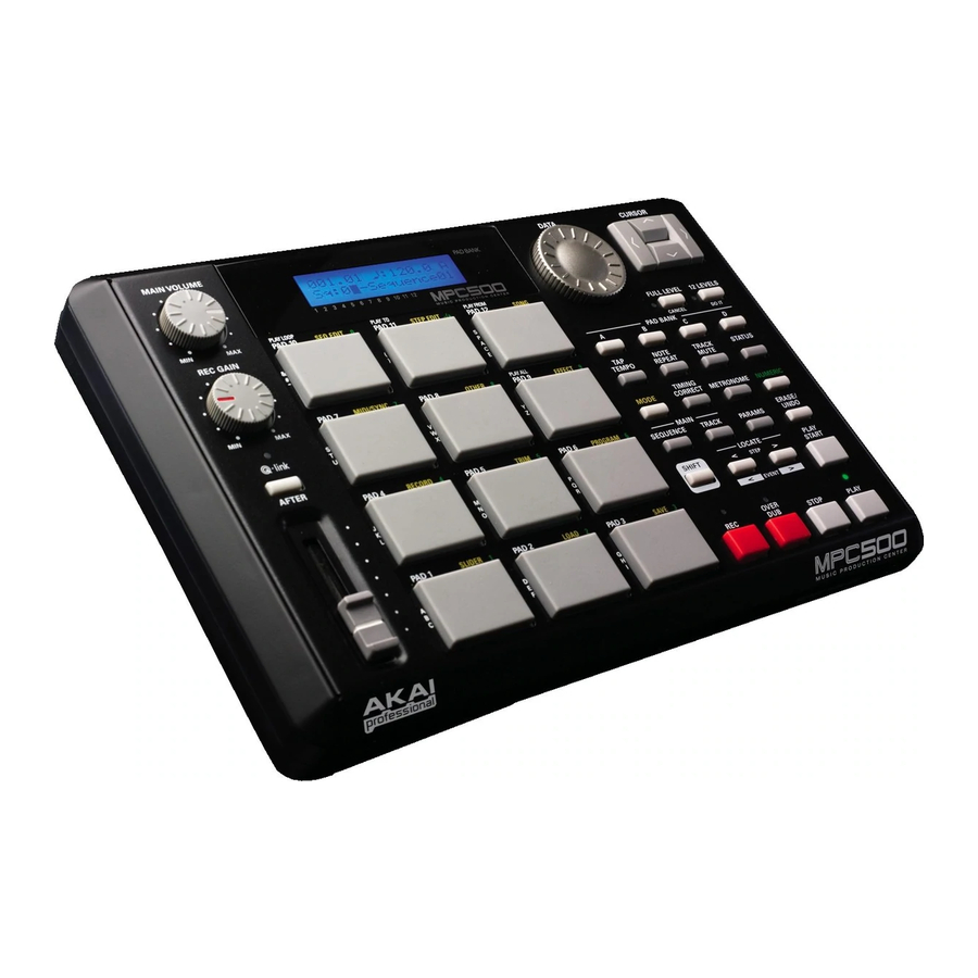 Akai Professional MPC500 Guia De Inicio Rapido