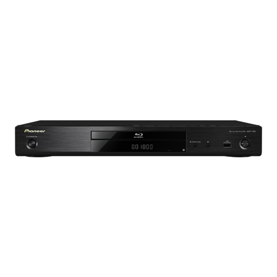 Pioneer BDP-180-K Manual De Instrucciones