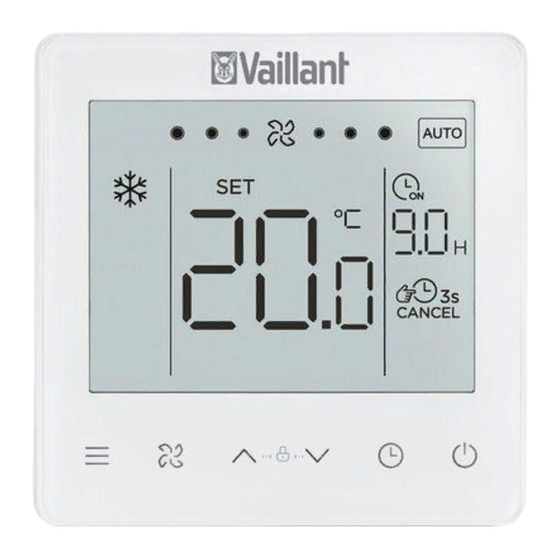 Vaillant Control VA 2-­WC D Instrucciones De Instalación Y Mantenimiento