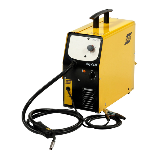 ESAB Origo Mig C141 Instrucciones De Uso