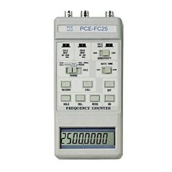 PCE Instruments PCE-FC 25 Manual De Instrucciones