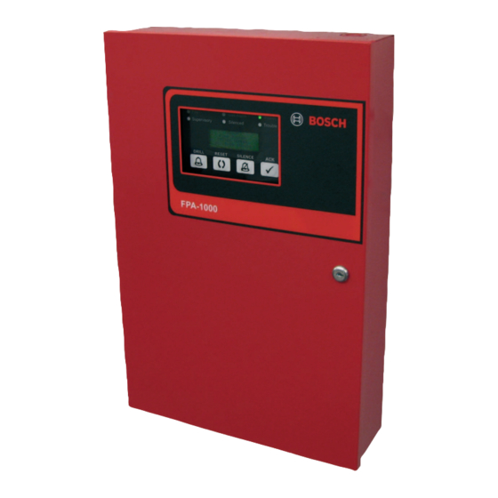Bosch FPA-1000 Serie Hoja De Instrucciones De Operación
