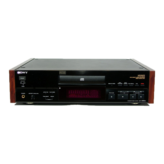 Sony CDP-X505ES Manual De Instrucciones