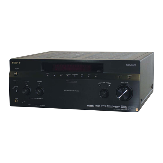Sony STR-DA5400ES Manual De Instrucciones