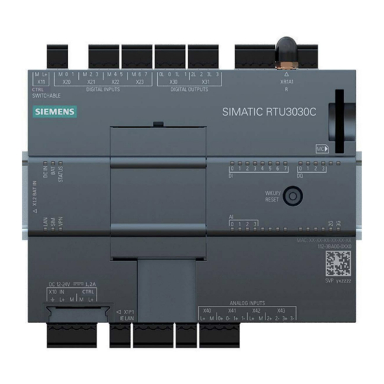 Siemens SIMATIC RTU30x1C Serie Instrucciones De Servicio