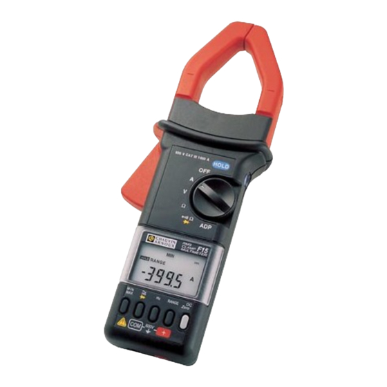Chauvin Arnoux F 15 Manual De Instrucciones