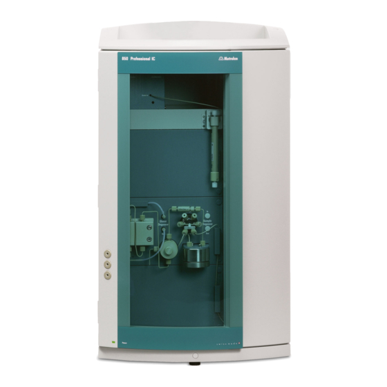 Metrohm Professional IC 850 Manual De Instrucciones