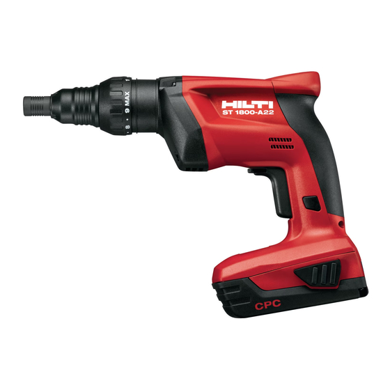 Hilti ST 1800-A22 Manual De Instrucciones Original