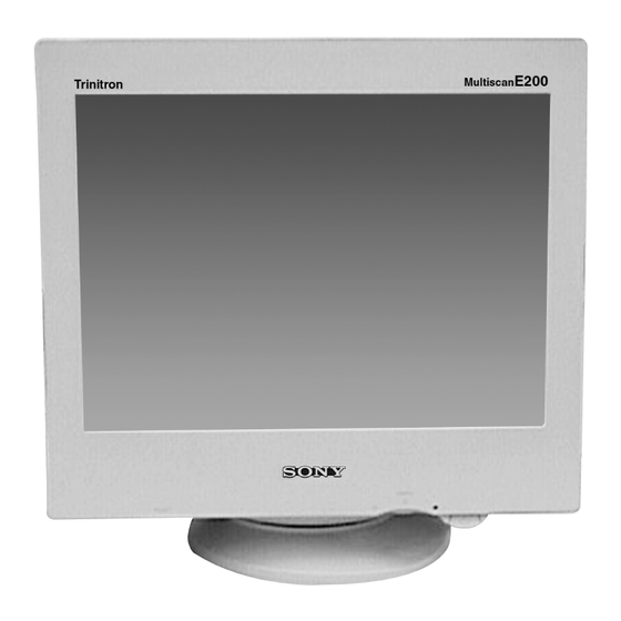 Sony CPD-E200 Manual De Instrucciones
