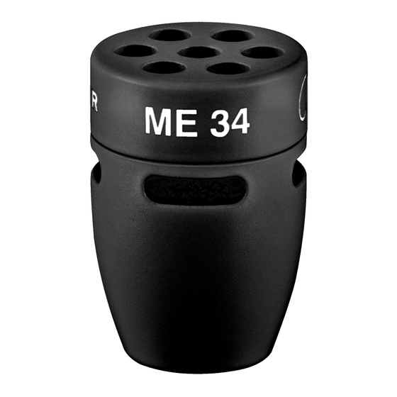 Sennheiser ME 34 Instrucciones De Manejo